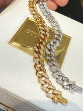 Load image into Gallery viewer, LUOWEND 18k White/Yellow Gold Natural Diamond Bracelet for Women