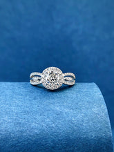 Load image into Gallery viewer, LUOWEND 18K White Gold Natural Diamond Ring for Women