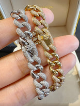 Load image into Gallery viewer, LUOWEND 18k White/Yellow Gold Natural Diamond Bracelet for Women