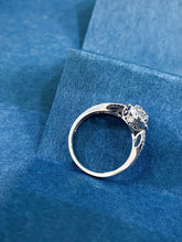 Load image into Gallery viewer, LUOWEND 18K White Gold Natural Diamond Ring for Women