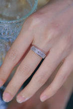 Load image into Gallery viewer, LUOWEND 18K White Gold Real Natural Diamond Ring for Women