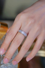 Load image into Gallery viewer, LUOWEND 18K White Gold Real Natural Diamond Ring for Women
