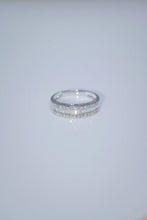 Load image into Gallery viewer, LUOWEND 18K White Gold Real Natural Diamond Ring for Women
