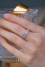 Load image into Gallery viewer, LUOWEND 18K White Gold Real Natural Diamond Ring for Women