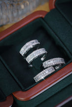 Load image into Gallery viewer, LUOWEND 18K White Gold Real Natural Diamond Ring for Women