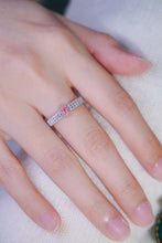 Load image into Gallery viewer, LUOWEND 18K White Gold Real Natural Pink Diamond Ring for Women