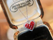 Load image into Gallery viewer, LUOWEND 18K White/Yellow Gold Nattural Ruby Necklace for Women