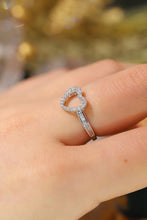 Load image into Gallery viewer, LUOWEND 18K White Gold Real Natural Diamond Ring for Women