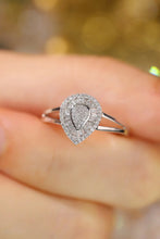 Load image into Gallery viewer, LUOWEND 18K White Gold Real Natural Diamond Ring for Women
