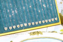 Load image into Gallery viewer, LUOWEND 18K White Gold Real Natural Yellow Diamond Pendant Necklace for Women