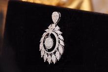 Load image into Gallery viewer, LUOWEND 18K White Gold Real Natural Diamond Pendant Necklace for Women