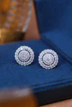 Load image into Gallery viewer, LUOWEND 18K White Gold Real Natural Diamond Stud Earrings for Women