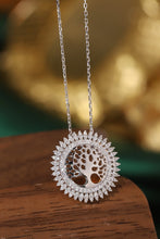 Load image into Gallery viewer, LUOWEND 18K White Gold Natural Diamond Necklace for Women