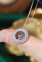 Load image into Gallery viewer, LUOWEND 18K White Gold Natural Diamond Necklace for Women