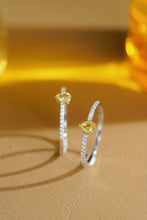 Load image into Gallery viewer, LUOWEND 18K White Gold Natural Yellow Diamond Ring for Women