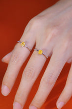 Load image into Gallery viewer, LUOWEND 18K White Gold Real Natural Yellow Diamond Ring for Women