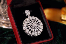 Load image into Gallery viewer, LUOWEND 18K White Gold Real Natural Diamond Pendant Necklace for Women
