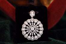 Load image into Gallery viewer, LUOWEND 18K White Gold Real Natural Diamond Pendant Necklace for Women