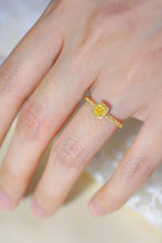 Load image into Gallery viewer, LUOWEND 18K Yellow Gold Real Natural Yellow Diamond Ring for Women