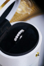 Load image into Gallery viewer, LUOWEND 18K White Gold Natural Diamond Ring for Women
