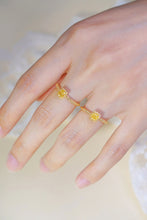 Load image into Gallery viewer, LUOWEND 18K Yellow Gold Real Natural Yellow Diamond Ring for Women