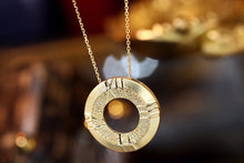 Load image into Gallery viewer, LUOWEND 18K Yellow Gold Real Natural Diamond Pendant Necklace for Women