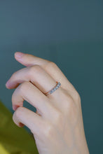 Load image into Gallery viewer, LUOWEND 18K White Gold Natural Diamond Ring for Women