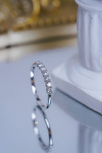 Load image into Gallery viewer, LUOWEND 18K White Gold Natural Diamond Ring for Women