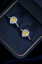 Load image into Gallery viewer, LUOWEND 18K White Gold Real Natural Yellow Diamond Ring for Women