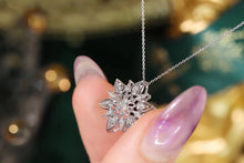 Load image into Gallery viewer, LUOWEND 18K White Gold Real Natural Diamond Pendant Necklace for Women