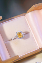 Load image into Gallery viewer, LUOWEND 18K White Gold Real Natural Yellow Diamond Ring for Women
