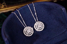 Load image into Gallery viewer, LUOWEND 18K White Gold Real Natural Diamond Pendant Necklace for Women