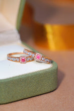Load image into Gallery viewer, LUOWEND 18K Rose Gold Real Natural Pink Diamond Ring for Women