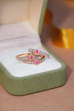 Load image into Gallery viewer, LUOWEND 18K Rose Gold Real Natural Pink Diamond Ring for Women