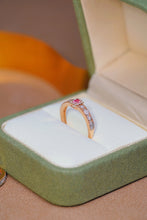 Load image into Gallery viewer, LUOWEND 18K Rose Gold Real Natural Pink Diamond Ring for Women