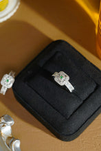 Load image into Gallery viewer, LUOWEND 18K White Gold Natural Green Diamond Ring for Women