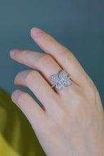 Load image into Gallery viewer, LUOWEND 18K White Gold Natural Diamond Ring for Women