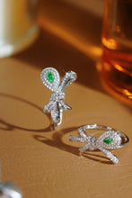 Load image into Gallery viewer, LUOWEND 18K White Gold Natural Green Diamond Ring for Women