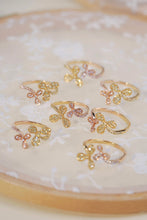 Load image into Gallery viewer, LUOWEND 18K Yellow and Rose Gold Real Natural Yellow and Pink Diamond Ring for Women