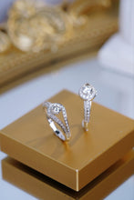 Load image into Gallery viewer, LUOWEND 18K White Gold Natural Diamond Ring for Women