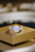 Load image into Gallery viewer, LUOWEND 18K White Gold Natural Diamond Ring for Women