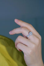 Load image into Gallery viewer, LUOWEND 18K White Gold Natural Diamond Ring for Women
