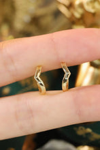 Load image into Gallery viewer, LUOWEND 18K Yellow Gold Hoop Earrings for Women