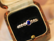 Load image into Gallery viewer, LUOWEND 18K White Gold Ntural Sapphire Ring for Women