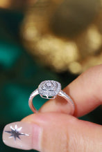Load image into Gallery viewer, LUOWEND 18K White Gold Natural Diamond Ring for Women