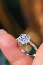 Load image into Gallery viewer, LUOWEND 18K White Gold Natural Diamond Ring for Women