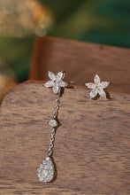 Load image into Gallery viewer, LUOWEND 18K White Gold Natural Diamond Earrings for Women