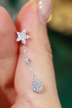 Load image into Gallery viewer, LUOWEND 18K White Gold Natural Diamond Earrings for Women