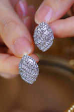Load image into Gallery viewer, LUOWEND 18K White Gold Real Natural Diamond Stud Earrings for Women