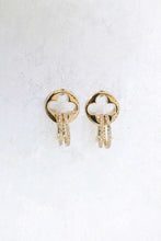 Load image into Gallery viewer, LUOWEND 18K Yellow Gold Natural Diamond Earrings for Women